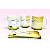 Caneca De Porcelana 325ml Decorada Frases Religiosas Estampa 55