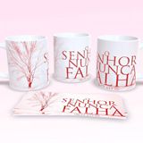 Caneca De Porcelana 325ml Decorada Frases Religiosas Estampa 1