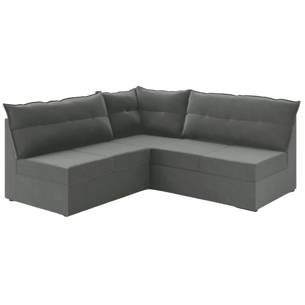 Sofá De Canto 5 Lugares Renaut Suede Cinza Mamflex
