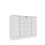 Comoda Fortuna 2 Portas 5 Gavetas - Tcil Neve