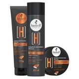 Kit Haskell Shampoo, Creme Multifunções E Pomada Pra Ele