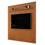 Painel Tv 75 250cm Suspenso Ripado Noah D04 Freijó - Mpozenato