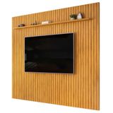 Painel Tv 75 275cm Suspenso Ripado Noah D04 Cedro - Mpozenato