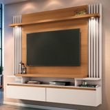 Painel Tv 55 181cm Bancada Suspensa Cosmo Off-cinamomo - Hb Móveis
