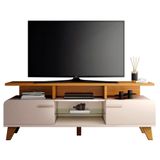 Rack Bancada Para Tv 60 Pol 160cm Amago H01 Cinamomo/off - Mpozenato
