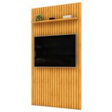 Painel Tv 60 143cm Suspenso Ripado Noah D04 Cedro - Mpozenato