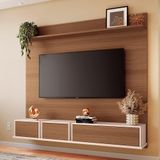 Painel Tv 70 180cm Bancada Suspensa Max Off-castanho - Hb Móveis