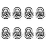 Válvula Para Pia Kit 8 Aço Inox 3.1/2 G01 Cromado - Mpozenato