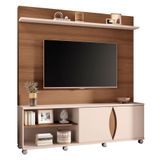Estante Painel De Tv 65 180cm Elux H01 Castanho-off White - Mpozenato
