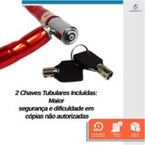Cadeado Para Motocicleta Com Chave Tubular 1,20x24mm Starfer