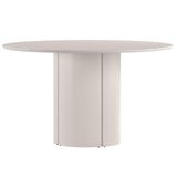 Mesa De Jantar 6 Lugares Redonda 135cm Verbena N01 Off White - Lyam Decor