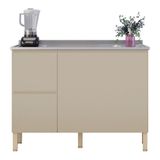Balcão De Cozinha Com Pia Inox 120cm Minsk Z06 Vanilla - Mpozenato