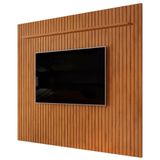 Painel Tv 75 275cm Suspenso Ripado Noah D04 Freijó - Mpozenato