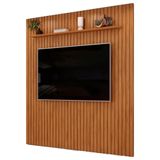 Painel Tv 75 223cm Suspenso Ripado Noah D04 Freijó - Mpozenato