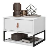 Mesa De Cabeceira Para Quarto 1 Gaveta Sigma C14 Branco - Mpozenato