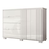 Cômoda Para Quarto 4 Gavetas 147cm Gênova M07 Branco - Mpozenato