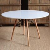Mesa Jantar Eiffel Mdf Tx 120 Redonda Cozinha Madeira Branco