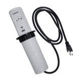 Torre De Tomada Automática Com 1 Tomadas + 2 Usb + Carregamento Wireless Renna Prata