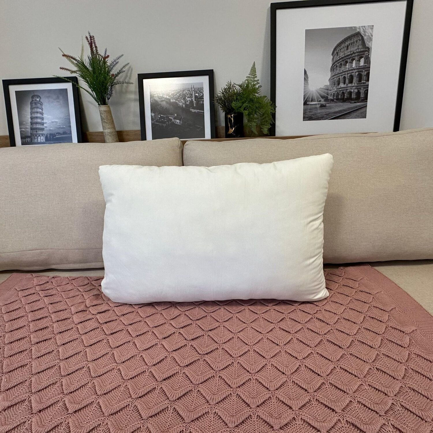 Travesseiro Tecido Microfibra 50x70cm Bene Vivere Branco