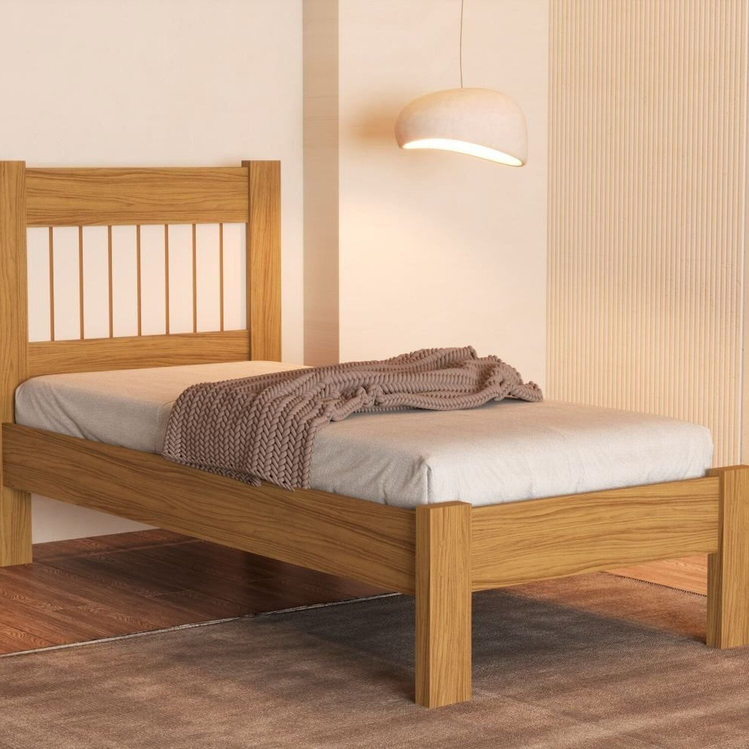 Cama Solteiro Para Quarto Em Mdf Bela Soft Nature