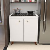 Balcão 2 Portas Para Cooktop 4 Bocas Branco