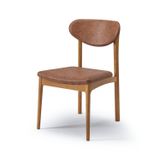 Cadeira Estofada Carina Com Corino 83,5cm X 49,4cm Champagne Com Corino Marrom