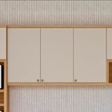 Armário Aereo Duplo 72x120x33 Cm Selene Jequitibá/off White Fosco