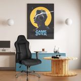 Cadeira Gamer Giratória Com Braço 111cm X 65cm X 55cm Preto