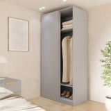 Módulo De Canto Linear Closet Sem Porta Jade Cabecasa Madeiramadeira Cinza Urbano