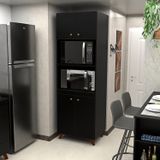 Torre Quente Paneleiro 212,5x70cm Para Forno E Micro Preto