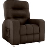 Poltrona Do Papai Reclinável Matrix Azera Em Tecido Suede Marrom