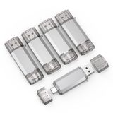 Unidade Flash Usb Raoyi 64gb Usb 3.0 Type-c Dual Otg Silver X5