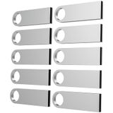 Unidade Flash Ablaze 8gb Usb 2.0 Metal Com Chaveiro, Pacote Com 10