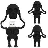 Unidade Flash Usb Borlter Clamp Cartoon Skeleton 64gb Preta