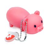 Unidade Flash Usb Borlter Clamp Cute Pink Piggy 64gb À Prova D&#39;água