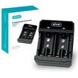 Carregador De Pilhas Recarregáveis Aa/aaa/9v Usb Knup - Kp-cp602