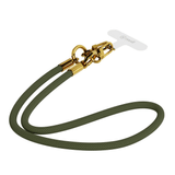 Alça Universal Transporte Smartphone Phone Strap Iwill 40cm - Verde C/ Dourado