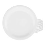 Jogo De Pratos Rasos 6 Peças 26cm Branco Gourmet Pró Oxford