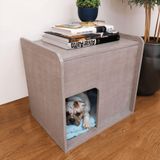 Mesa De Cabeceira Cama Pet Cães 45x45x40 Nude