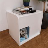 Mesa De Cabeceira Cama Pet Cães 45x55x60 Branco