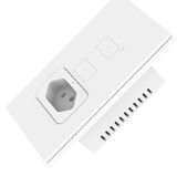 Tomada Inteligente Com Interruptor Wi-fi 2 Botões Alexa E Google Bivolt