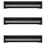 Kit 3 Cabideiro De Parede Suspenso 80x25x11,5 Preto