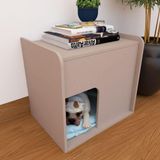 Mesa De Cabeceira Cama Pet Cães 45x55x60 Nude