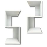 Kit 2 Mesa De Cabeceira Multiuso Nicho Em S 30x30x65cm Branco