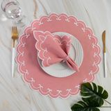 Jogo De Guardanapos Sousplat Americano 12 Peças Bordado Decorativo - Sparta Rose - 100% Poliéster