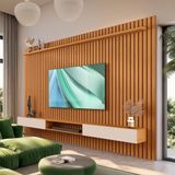 Painel Home Ripado Tv Até 75 Polegadas 1.8 Nature Off White Valerius Shop Jm