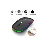 Mouse Sem Fio Recarregável Bluetooth &amp; Wireless 2.4 Ghz - Ms-s350l
