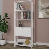 Estante Para Livros 4 Prateleiras 1 Porta Mdp Industrial Match