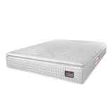 Colchão Solteiro Molas Ensacadas City Pillow Top 88x188x23cm Branco / Preto Hellen - Suporta até 110kg por Pessoa