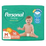 Fralda Descartável Personal Soft &amp; Protect Jumbinho Tamanho M - 12 Pacotes Com 16 Fraldas - Total 192 Tiras